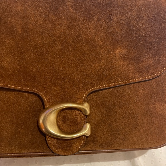 Coach Brown Tabby Medium Suede Shoulder Bag - Picture 8 of 8